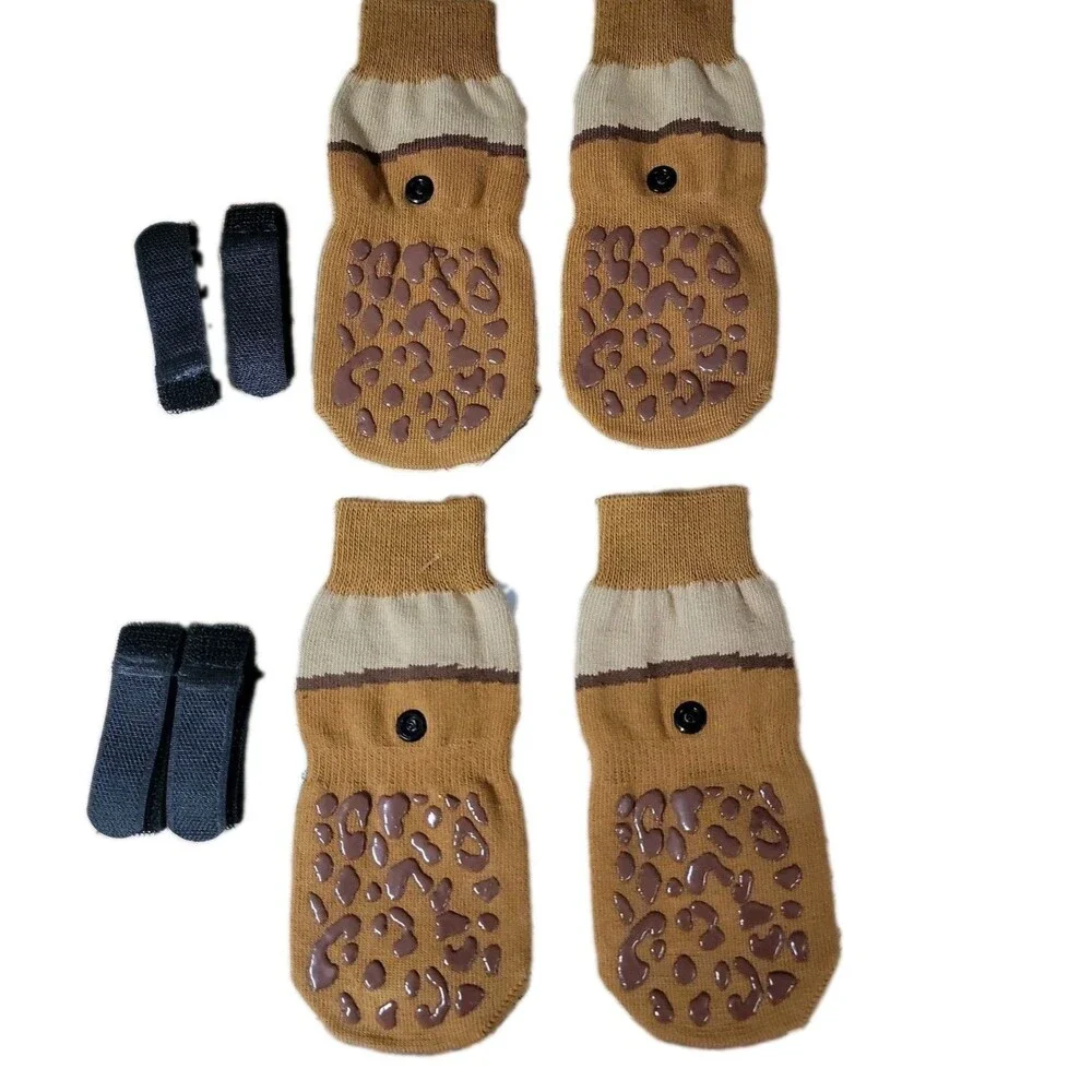Dog Socks for Hot/Cold Pavement to Prevent Licking Paws,Anti Slip Size Large